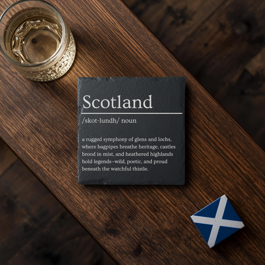 Scotland Dictionary Definition Slate Coaster