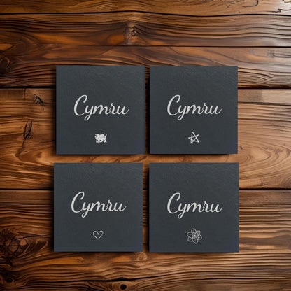 Cymru Slate Coaster