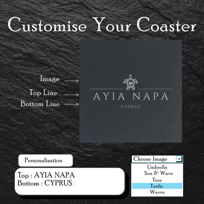 Customisable Gower Beach Slate Coasters