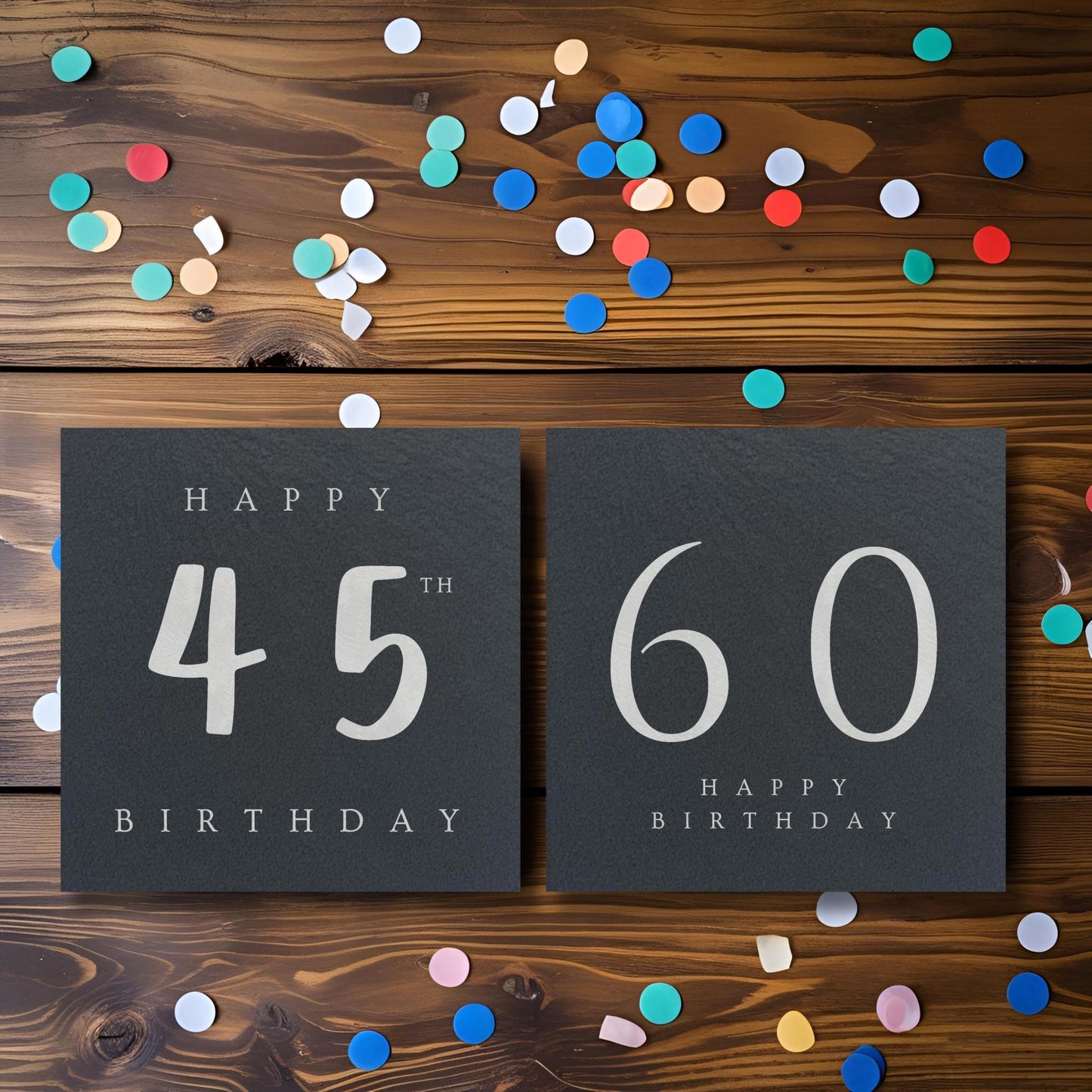 Happy Birthday Custom Age Slate Coaster Gift