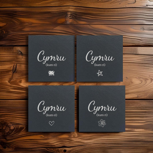 Cymru Slate Coaster