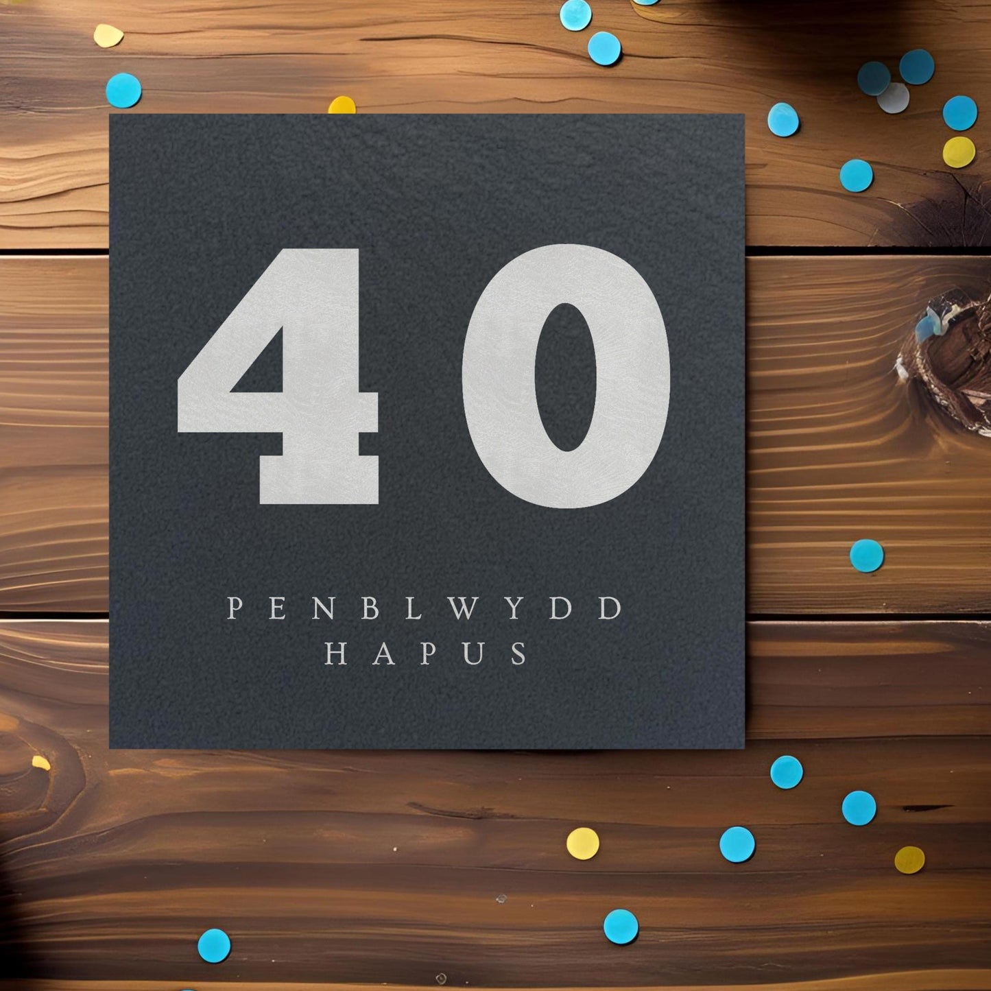 Penblwydd Hapus Custom Age Slate Coaster Gift ( Welsh Happy Birthday )