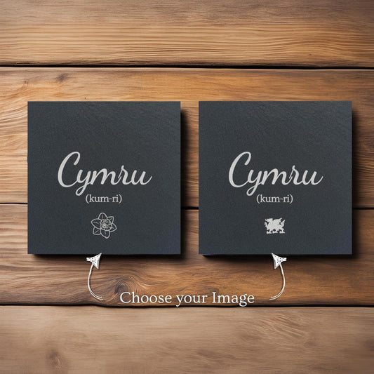 Cymru Slate Coaster