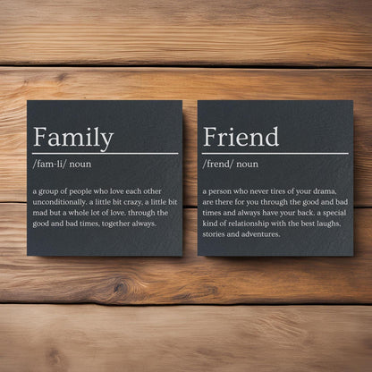 Family Slate Coaster Dictionary Definition Gifts