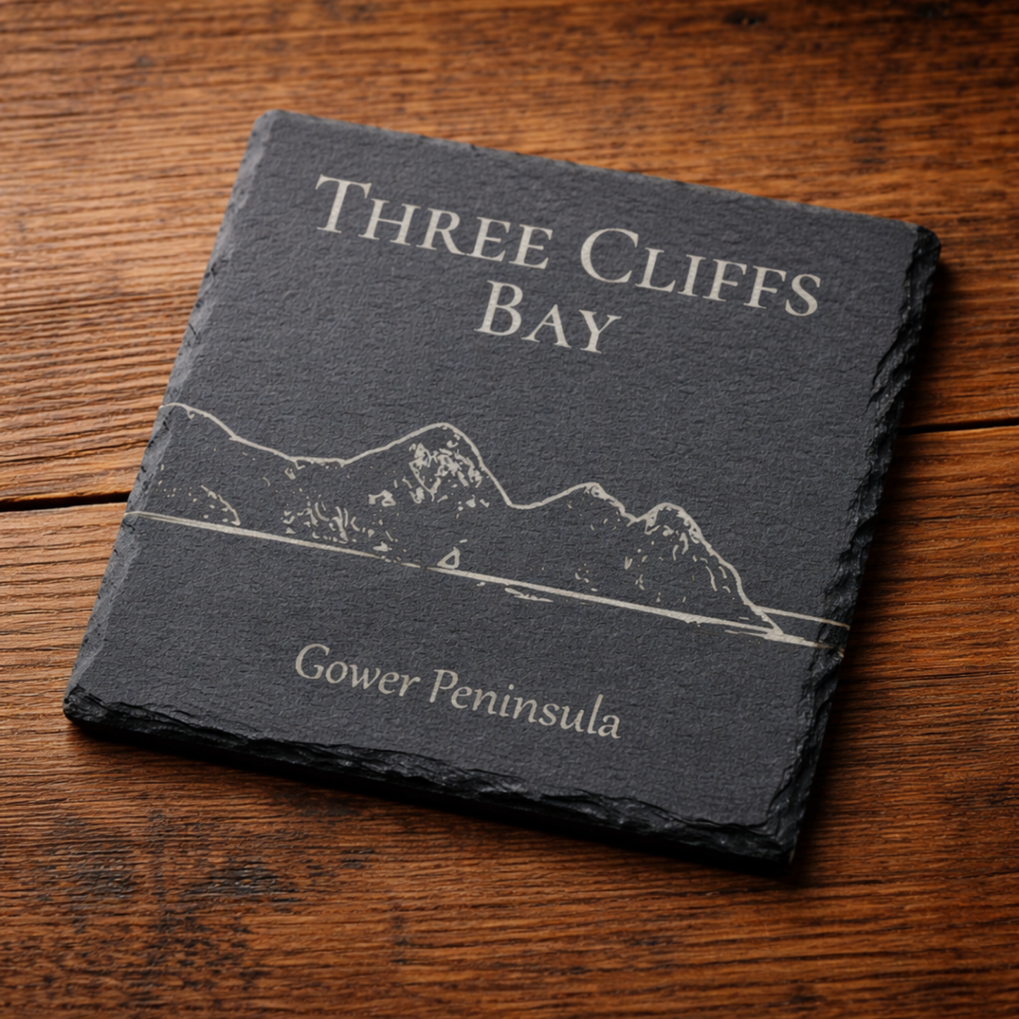 Gower Slate Coaster Set - Welsh Gift Idea