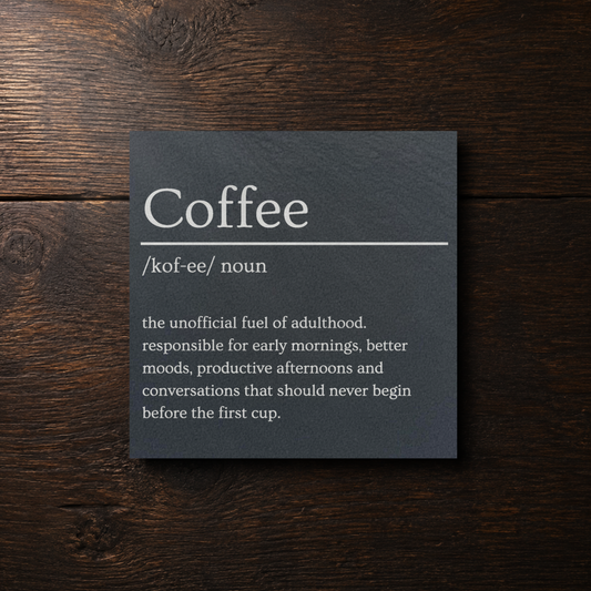 Coffee Dictionary Slate Coaster