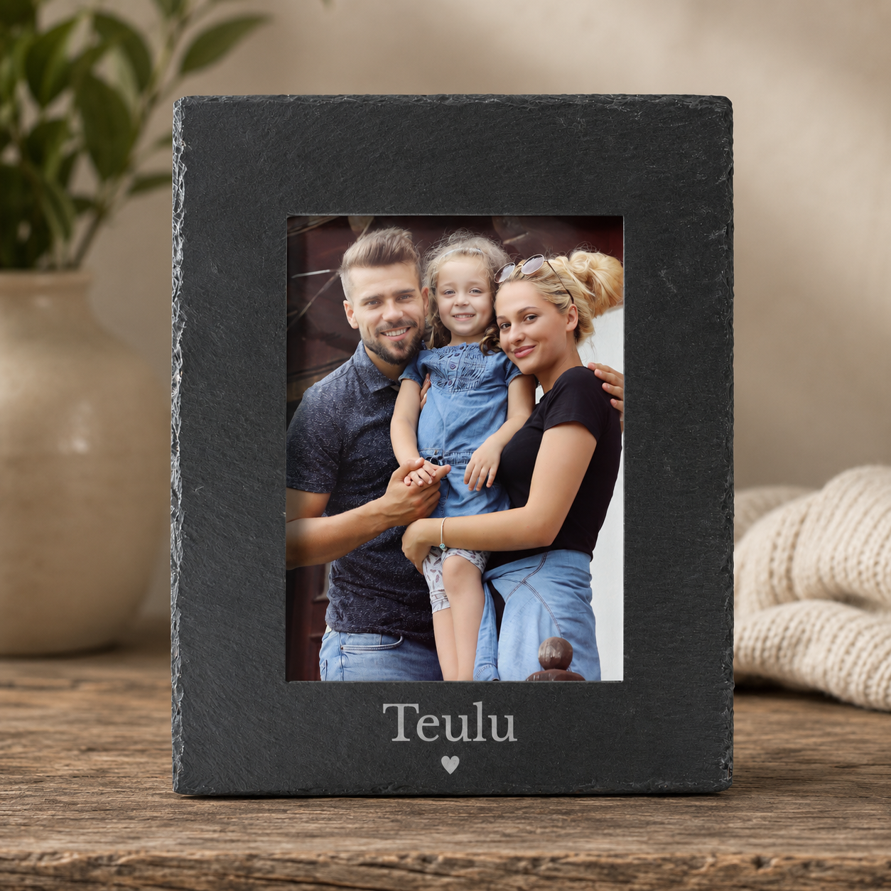 Personalised Slate Photo Frame - Name & Icon