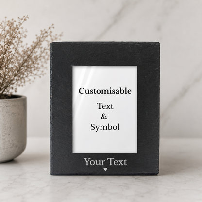 Personalised Slate Photo Frame - Name & Icon