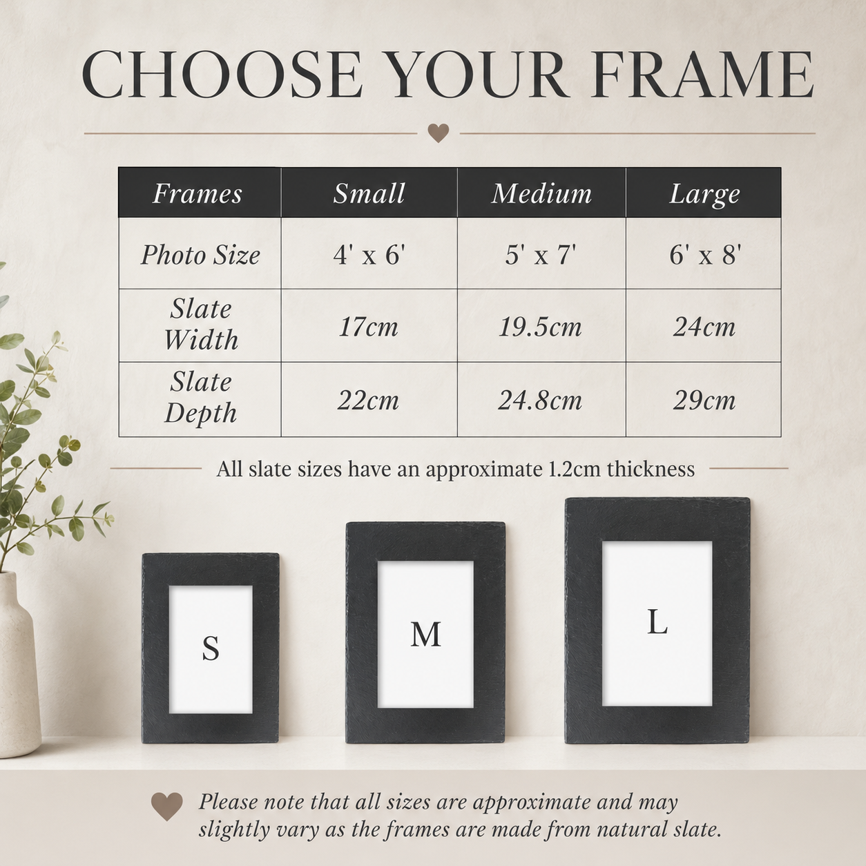 Customisable Gower Slate Frame