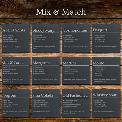 Cocktail Recipe Coaster Set
