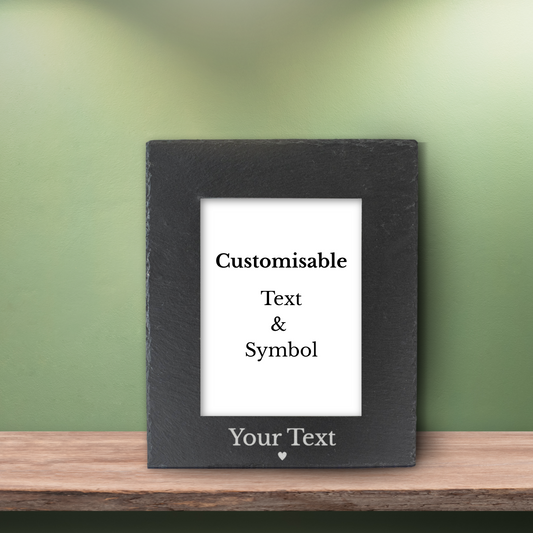 Personalised Slate Photo Frame - Name & Icon