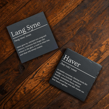 Scottish Dictionary Gift Slate Coasters