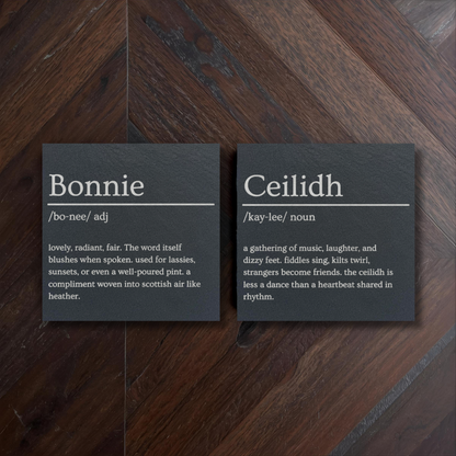 Scottish Dictionary Gift Slate Coasters