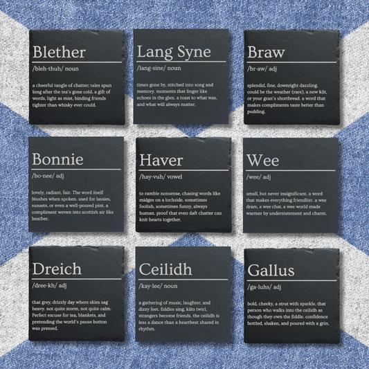 Scottish Dictionary Gift Slate Coasters
