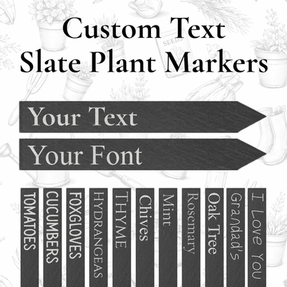 Customisable Slate Engraved Plant Markers