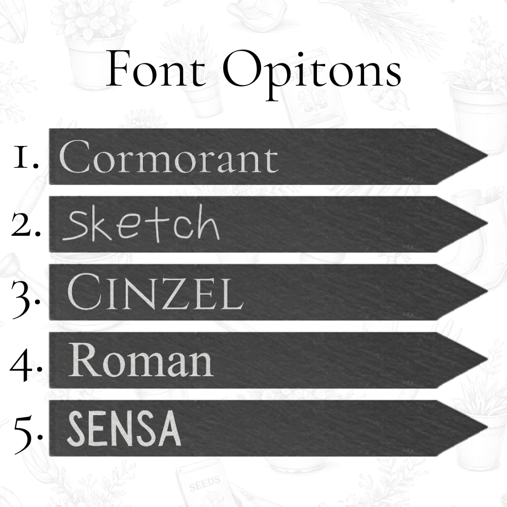 Customisable Slate Engraved Plant Markers