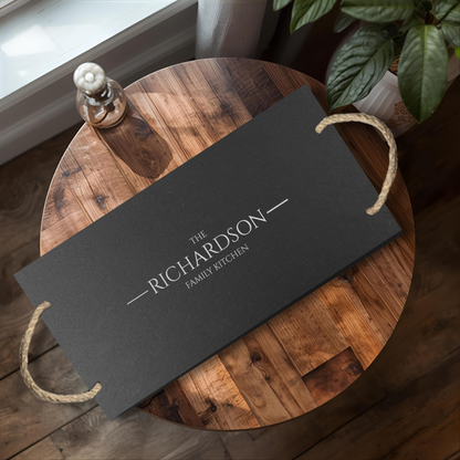 Personalized Family Kitchen Slate Cheeseboard