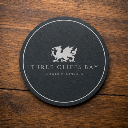 Customisable Welsh Dragon Slate Coaster