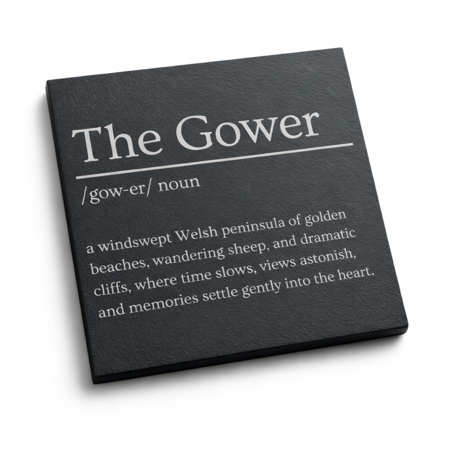 The Gower Slate Dictionary Coaster