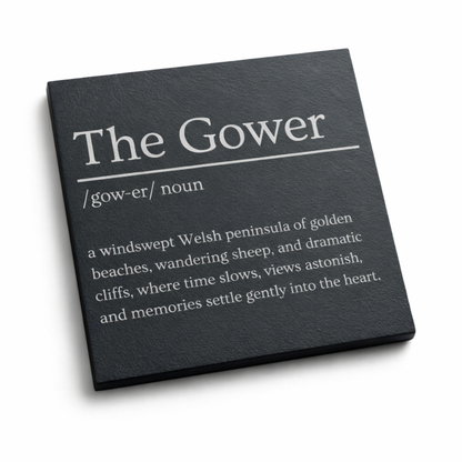 The Gower Slate Dictionary Coaster