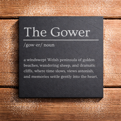 The Gower Slate Dictionary Coaster