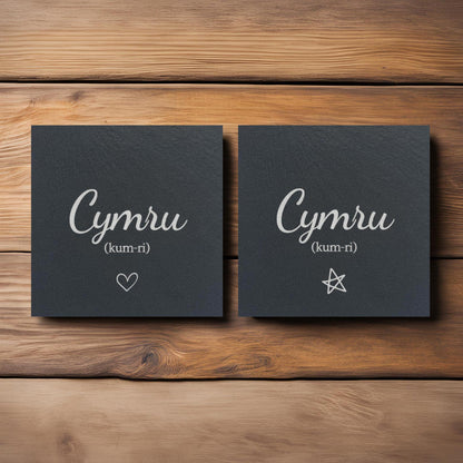 Cymru Slate Coaster