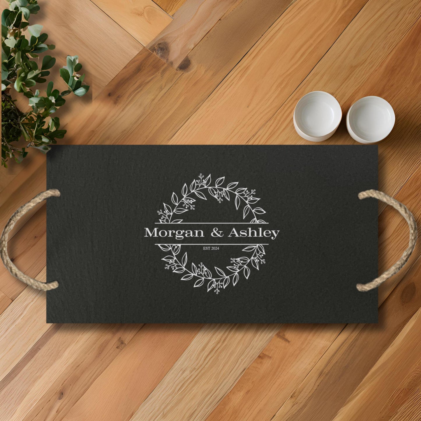 Personalized Couples Slate Cheeseboard