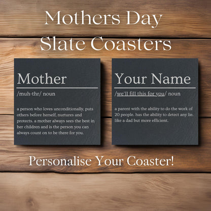 Personalised Mothers Day Slate Coaster