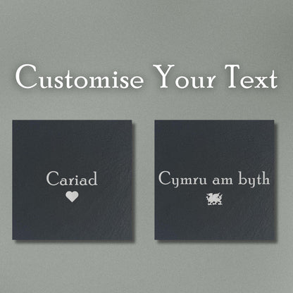 Customisable Slate Text Coasters