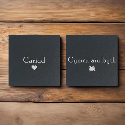 Customisable Slate Text Coasters