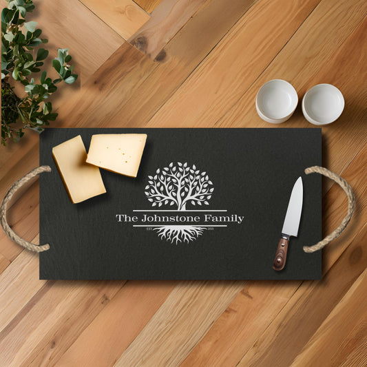 Family Tree Slate Cheeseboard
