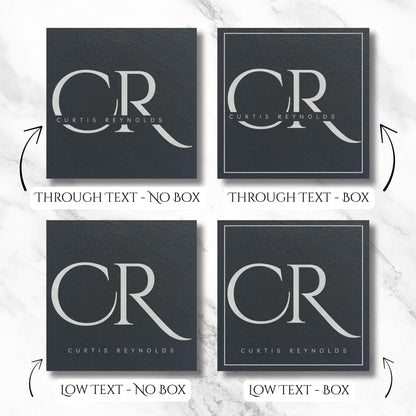 Personalisable Name & Initials Slate Coaster Gift