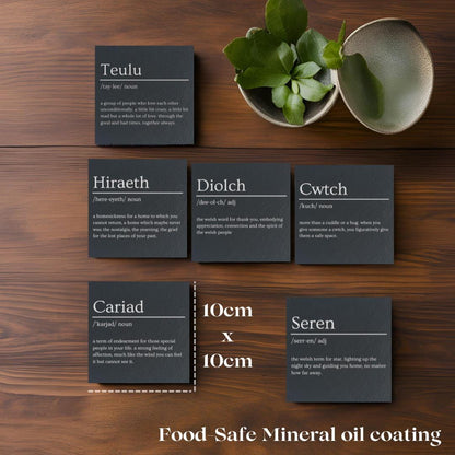 Welsh Dictionary Slate Coasters