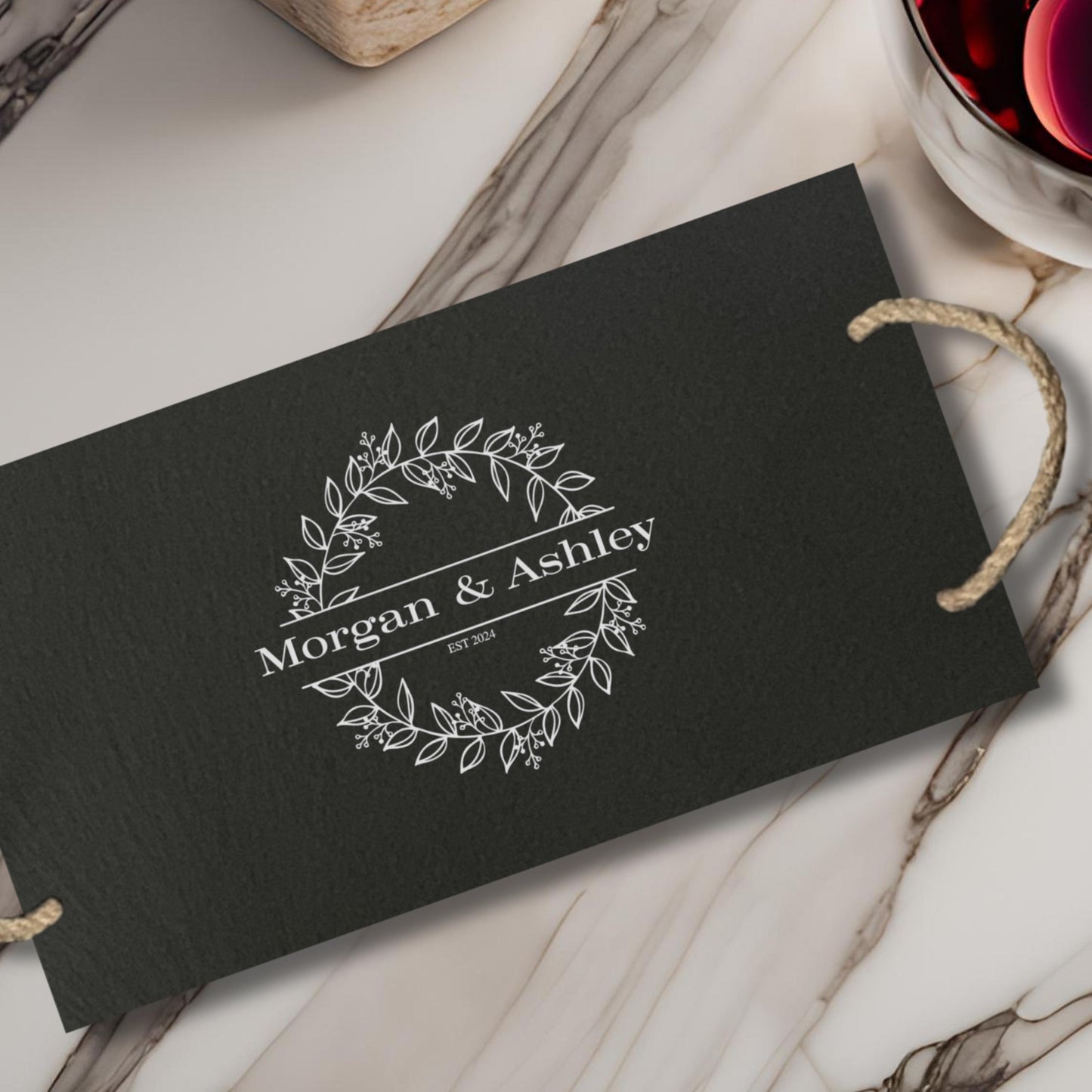 Personalized Couples Slate Cheeseboard