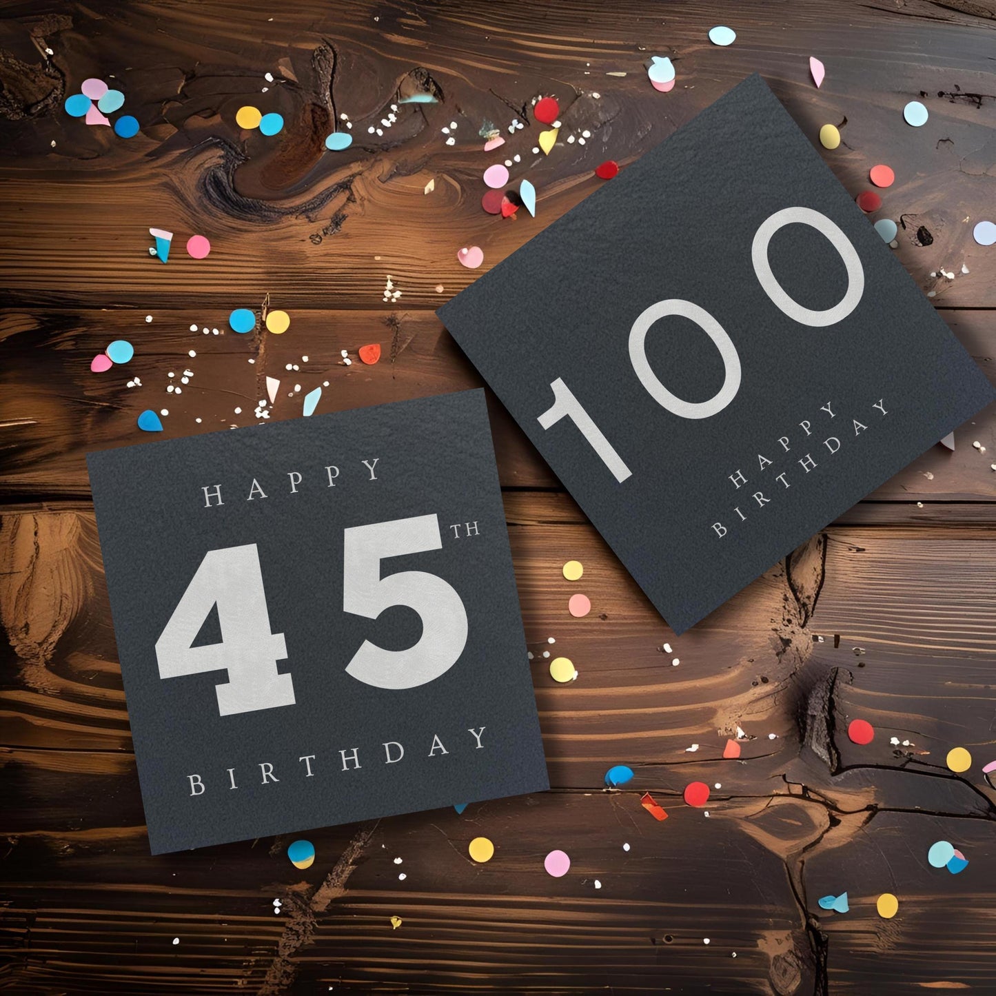 Happy Birthday Custom Age Slate Coaster Gift